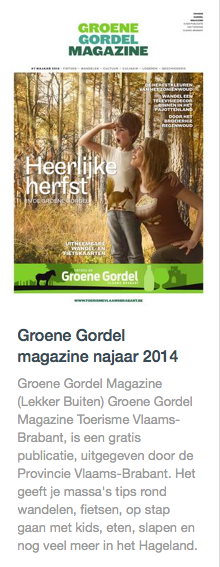 Groene Gordel Magazine Vlaams-Brabant